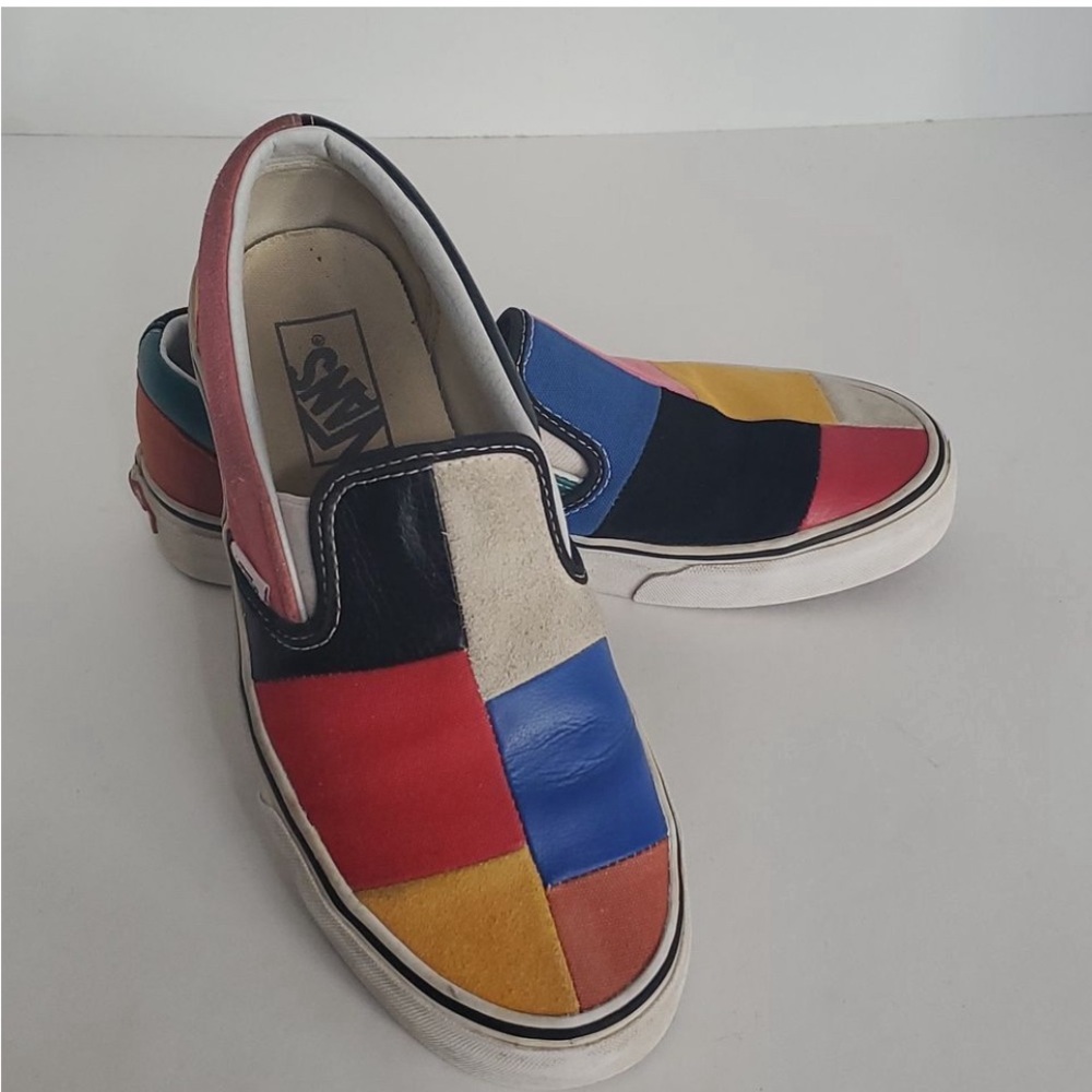 Vans Classic Slip-On 'Patchwork' Colorblock Unisex Sneakers Men's 6.5 Women's 8